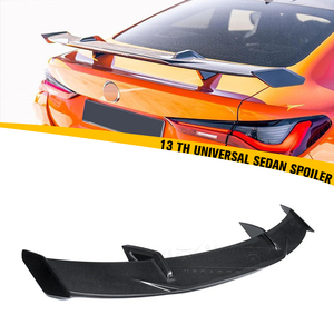 Pièces de décoration de <span class=keywords><strong>voiture</strong></span> d'usine HS plastique ABS aspect fibre de carbone 13e génération aileron d'aile de coffre arrière universel pour voitures berline - Product Image 1