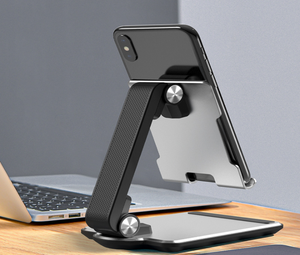 Soporte de teléfono móvil portátil de aleación de aluminio OEM, alta calidad, antideslizante, fuerte, para tableta ipad y ordenador portátil - Product Image 2