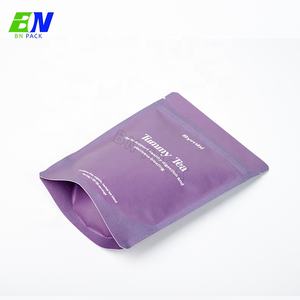 Sachet <span class=keywords><strong>Doypack</strong></span> Tenant Debout en Papier Kraft Biodégradable et Compostable avec Fermeture Éclair et Impression Personnalisée - Product Image 4