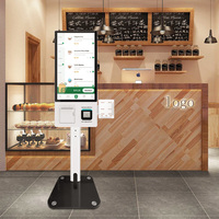 Kiosque interactif 21,5 pouces avec écran tactile capacitif 10 points Full HD LCD pour lavage de voitures en libre-service, montage mural intérieur, commande automatique