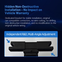 Écran tactile de rétroviseur de voiture de 13,3 pouces, caméra de recul, CarPlay, Android Auto, commande vocale, compatible avec les moniteurs Android