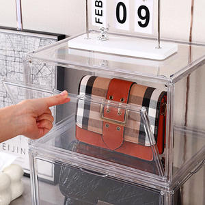 Caja de zapatos transparente con apertura lateral y tapa, estante de almacenamiento a prueba de polvo para zapatillas deportivas, organizador apilable, forma rectangular - Product Image 4