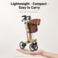 Déambulateur pliant léger en alliage d'aluminium, réglable en hauteur, compact, certifié CE, capacité de 150 kg, aide à la marche pour