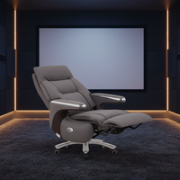 Fauteuil de bureau exécutif ergonomique en cuir blanc de luxe, confortable, inclinable et pivotant, idéal pour PDG, managers et usage domestique
