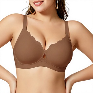Women Seamless Wire Free Full Cup Bra Solid Color Spaghetti Strap Backless Everyday <b>Lingerie</b> - Product Image 2