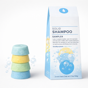 Ensemble de barres solides shampoing et après-shampoing hydratantes et volumisantes, format voyage, enrichies en vitamine B5 et protéines de riz, avec mini-<span class=keywords><strong>barre</strong></span> - Product Image 2