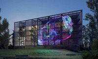Film LED transparent ultra-fin flexible, écran auto-adhésif pour la publicité en vitrine de magasin de détail