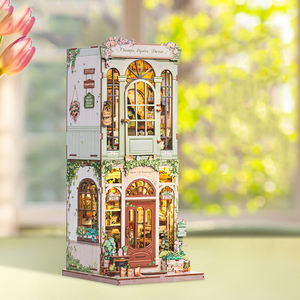 Kit <span class=keywords><strong>de</strong></span> fabrication artisanale en bois pour porte-livres - Puzzle 3D Fleur Cottage Décoration créative <span class=keywords><strong>de</strong></span> bureau à domicile et idée <span class=keywords><strong>de</strong></span> cadeau <span class=keywords><strong>de</strong></span> Noël unique - Product Image 2