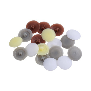 Capuchons décoratifs en plastique gris, blanc, marron, jaune pour accessoires de quincaillerie de meubles, couvre-clous autoperceurs écologiques - Product Image 1