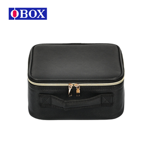 10 Inch Pink <strong>Bridal</strong> <strong>Makeup</strong> Case with LED Light Portable Waterproof <strong>Vanity</strong> <strong>Box</strong> 3-Color Mirror Travel Cosmetic Organizer - Product Image 6