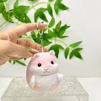 Peluche Hamster Mignon en Coton PP de 10 cm, Pendentif pour Sac d'École Enfant, Porte-clés Dessin Animé