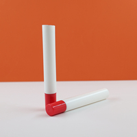 Tube de rouge à lèvres en plastique compressible personnalisé de 15 ml 15 g avec embout en silicone, tube de brillant à lèvres, contenant de baume à lèvres avec applicateur en silicone