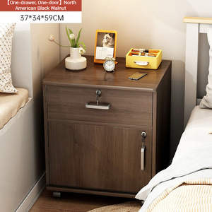 Table de chevet multifonctionnelle moderne et écologique avec tiroir verrouillable, gain de place pour la maison, l'hôtel, la petite chambre à coucher - Product Image 2