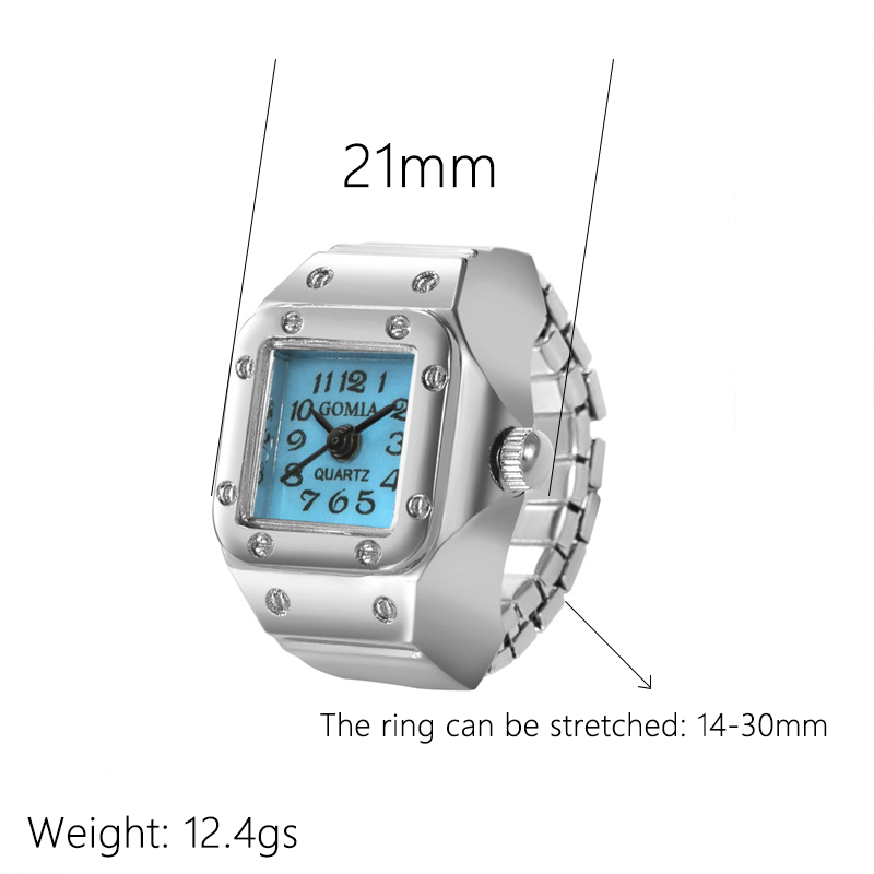 Hiphop Retro Quartz Ring Watch - Unisex Fashion Accessory