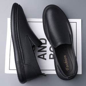 Nuevo Estilo de Zapatos Deportivos Casuales Transpirables de Cuero de Primera Calidad, con Suela de Goma EVA Antideslizante, de Cuero Genuino, Sin Cordones - Product Image 1