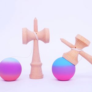 Kendama de Madera Mini con Logotipo Personalizado, Verde y Dorado, Juego de Habilidad para Niños, Juguete Deportivo para Exteriores - Product Image 1