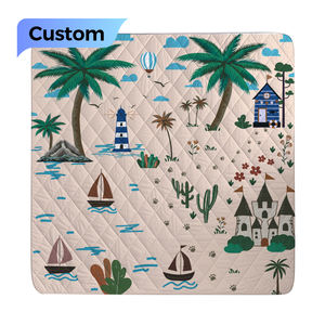 Stock limité Tapis de pique-nique pliable lavable réutilisable à motif insulaire pour les aventures en plein air - Product Image 1