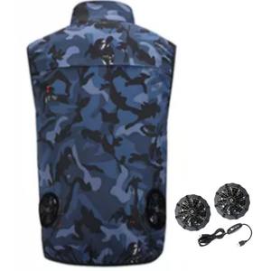 KC <span class=keywords><strong>ventilateur</strong></span> 8.5 M/S 2 pièces installé <span class=keywords><strong>à</strong></span> l'intérieur gilet avec <span class=keywords><strong>ventilateur</strong></span> intégré gilet de haute qualité Anti Uv <span class=keywords><strong>ventilateur</strong></span> pour les activités de plein air d'été - Product Image 6