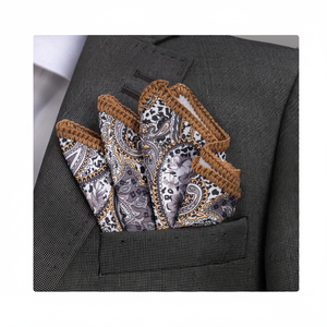 Pochette de costume longue grise pour homme - Product Image 2