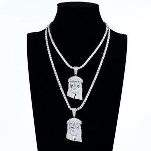 จี้พระเยซูสไตล์ฮิปฮอป สร้อยคอคิวบา เงินแท้ 925 ชุบทอง ประดับมอสซาไนต์ สำหรับผู้ชาย - Product Image 5