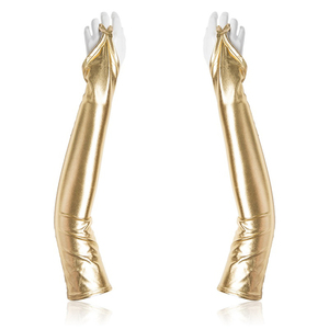 Long Sexy PU cuir <span class=keywords><strong>gants</strong></span> SM menottes bras manches adulte jeu retenue Sex Toy pour femmes discothèque robe accessoires - Product Image 4