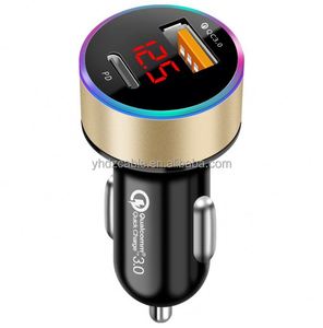 ที่ชาร์จในรถยนต์แบบดิจิตอลอเนกประสงค์ รองรับ QC3.0 USB-C สำหรับรถยนต์ทุกประเภท - Product Image 2
