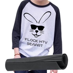 Seaart 3D Troupeau 0.8mm <span class=keywords><strong>Flex</strong></span> 20 Couleurs S7 Série SGS Testé Troupeau Rouleau de Vinyle De Transfert De Chaleur - Product Image 1