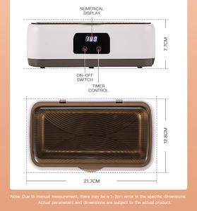 Nueva máquina de limpieza ultrasónica eléctrica transfronteriza de acero inoxidable 47kHz, capacidad de tanque de 750ml, controles mecánicos para el hogar - Product Image 4