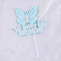 Alles Gute zum Geburtstag Schmetterling und Perle Kuchen Topper für Geburtstags torte Dekoration Party liefert