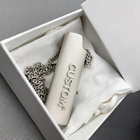 Étui en alliage métallique en gros avec longue chaîne pour briquets J3, étui porte-briquet avec collier personnalisé