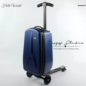 กระเป๋าเดินทางแบบขี่ได้สำหรับผู้ใหญ่ พับเก็บได้ พร้อมด้ามจับแบบยืดหด ล้อขนาด 20 นิ้ว วัสดุทำจากนีโอพรีน สำหรับการเดินทาง - Product Image 3