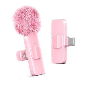 Microphone Lavalier Mini Rose Rechargeable 2-en-1 pour Streaming en Direct et Téléphonie – Fabricant de Microphones sans Fil - Product Image 3
