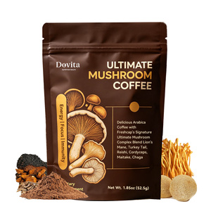 Café instantané Keto aux champignons fabriqué aux États-Unis, sans sucre, avec Lion's Mane, Cordyceps et MCT, certifié GMP, marque privée - Product Image 1