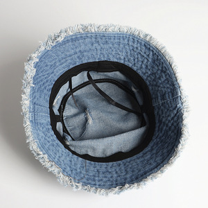 Chapeau Bob Personnalisé en Jean – Ajoutez Votre Propre Logo – Visière Effet Vieilli – Protection Solaire – Logo Personnalisé – Chapeau Bob Uni – Modèle Pêcheur - Product Image 5