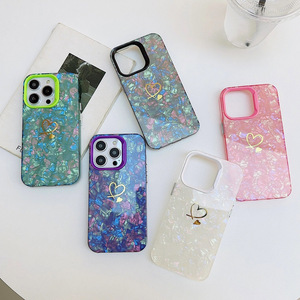 เคสโทรศัพท์มือถือ IMD TPU สำหรับ <span class=keywords><strong>iPhone</strong></span> 15 Pro ลายหัวใจสีทอง 5 สี กลิตเตอร์ ป้องกันเต็มรูปแบบ - Product Image 3