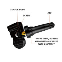 Système de surveillance de la pression des pneus de voiture TPMS numérique USB Jauge à énergie solaire avec avertissement de température en plastique durable