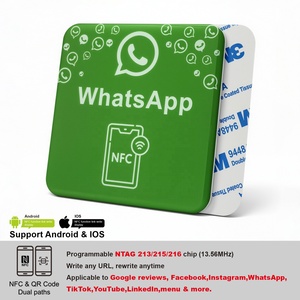 Etiqueta Adhesiva Impermeable y Resistente a la Intemperie para Tarjetas de Visita de PVC Reutilizable, Tarjeta de Membresía RFID, Código QR, NTAG213/215/216 NFC ISO 14443A - Product Image 2