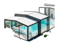 Véranda mobile de luxe pour villa, véranda en verre rétractable automatique pour patio, véranda extérieure, vente en gros directe d'usine