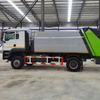 Camion compacteur de déchets 100% électrique de 14 m³ avec batterie de 190,51 kWh, autonomie de plus de 207 km, grande benne de compression des déchets