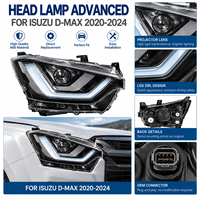Ensemble de phares avant avec LED pour ISUZU DMAX 2020-24, phare projecteur avancé, pièces de rechange d'usine NAFU
