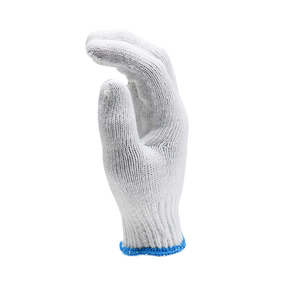 Alta calidad barato hombres mujeres tejido Protección Laboral jardinería seguridad blanco algodón mano trabajo guantes - Product Image 1
