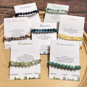 Pulsera de Piedra Natural con Cuentas de Vidrio Coloridas, Energía de Llama Doble, Video de Marketing HD Incluido para Mayoristas, Garantía Comercial - Product Image 2