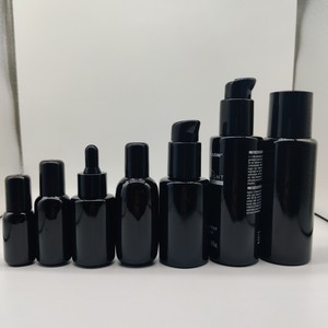 Sản Phẩm Mới 100Ml 200Ml Xi Lanh Chai Thủy Tinh Màu Đen Mờ Với Nắp Nhựa Đen Mờ - Product Image 6