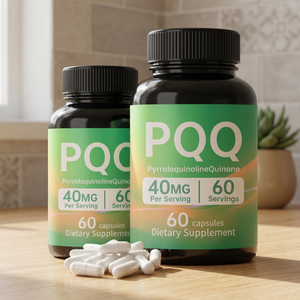 Cápsulas de PQQ OEM, Pirroloquinolina Quinona, 98% de Pureza, 60 Unidades, Suplemento Dietético Vegano para Hombres Adultos - Product Image 1
