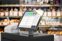 Système de caisse enregistreuse Android 15 pouces pas cher, scanner tout-en-un, machine POS pour la vente au détail, supermarché (garantie 1 an)