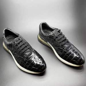 Baskets en <span class=keywords><strong>cuir</strong></span> d'alligator véritable pour Homme, Chaussures de marche de haute qualité, nouvelles Chaussures de sport Design pour Homme - Product Image 6