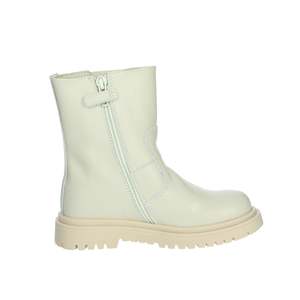 Balducci Girls' Low Ankle Boots Cream Mid-Calf With Flower Applique Design - Product Image 4