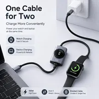 Câble de charge rapide - Câble universel 2-en-1 pour charge rapide et synchronisation - Chargeur tressé en nylon durable
