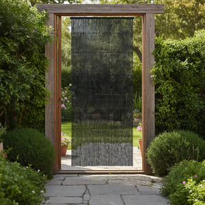 Cortina de Bambú para Puerta Contra Insectos, 39.4x78.7 Pulgadas, Diseño Gris Natural Elegante para Uso en Exteriores - Product Image 2