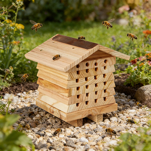 บ้านผึ้งแบบแขวนขัดเงาเป็นมิตรกับสิ่งแวดล้อม สำหรับ<span class=keywords><strong>สวน</strong></span> เพื่อดึงดูดผึ้<span class=keywords><strong>ง</strong></span>เมสันและผึ้งชนิดอื่นๆ - Product Image 2